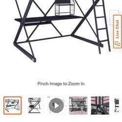 Bunk bed with desk