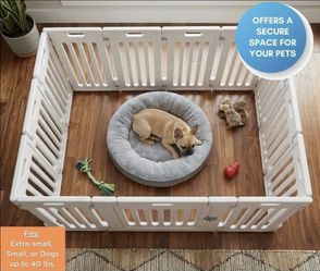 Puppy Dog Playpen 2 Doors and 16 Panels 25.6 in tall Play Yard Crate Gate