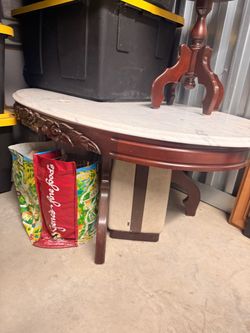 Marble vintage coffee table and side table