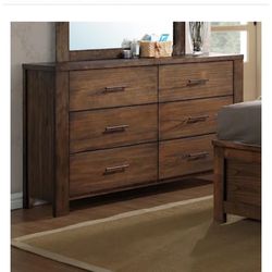 Rustic 6-Drawer Drawer Dresser