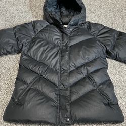 NIKE Sportswear All Black Womens Large - FULL Duck Down Puffer Jacket Coat