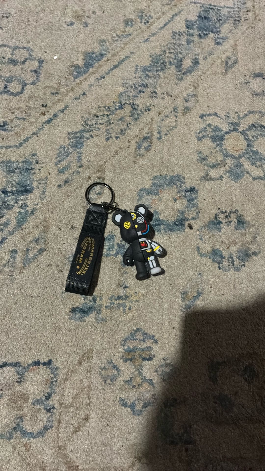 Black Teddy Bear Keychain Accessory