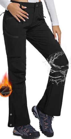 Women's Snow Ski Hiking Pants Waterproof Fleece Lined Softshell Insulated Winter Snowboarding Outdoor Flare Pants  Brand new yours for $25.00 no tags