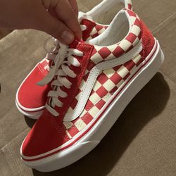 Red checkered vans