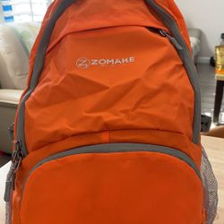 ZOMAKE Lightweight Packable Backpack 30L - Foldable Hiking Backpacks Water Resistant Compact Folding Daypack for Travel(Orange)