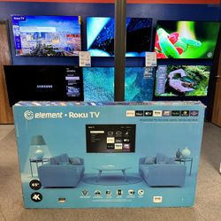 65” Brand New TV 4K Roku Smart Element 