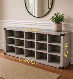 53 inch  Shoe Storage Bench ( 2 colors available)