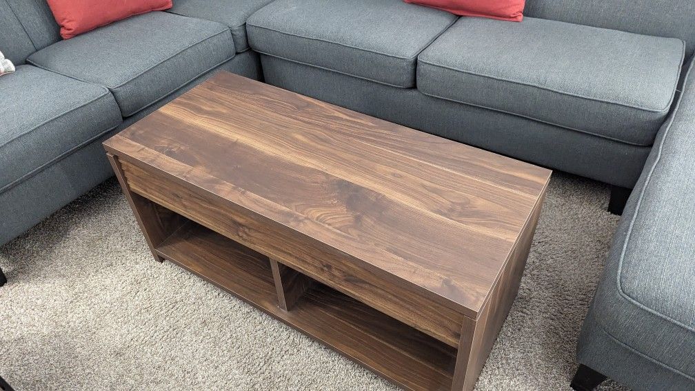 Walnut lift top coffee table & 2 Side Tables Complete Set