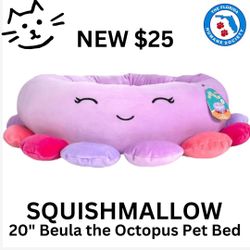 New Squishmallow 20" Beula the Octopus Pet Bed
