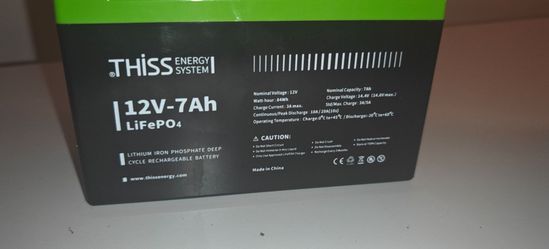 12V 7Ah LiFePO4 Battery – Deep Cycle Rechargeable – New