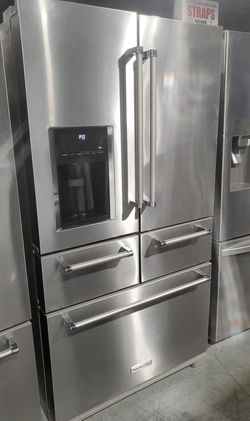 KitchenAid 4 Door Stainless Steel Fridge
