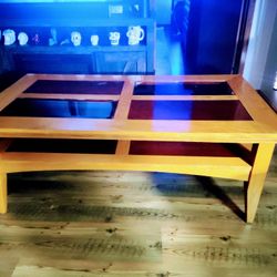 Coffee Table And End Table With Glass Tops