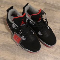 nike air jordon 4,s bred shoes 9.5