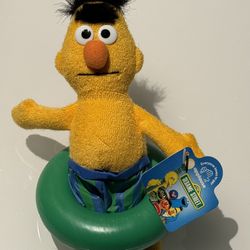 Vintage Sesame Street (Bert): Bath Toy - 7" c.1993 w/Tags