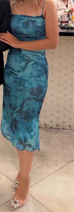 Teal/blue midi dress