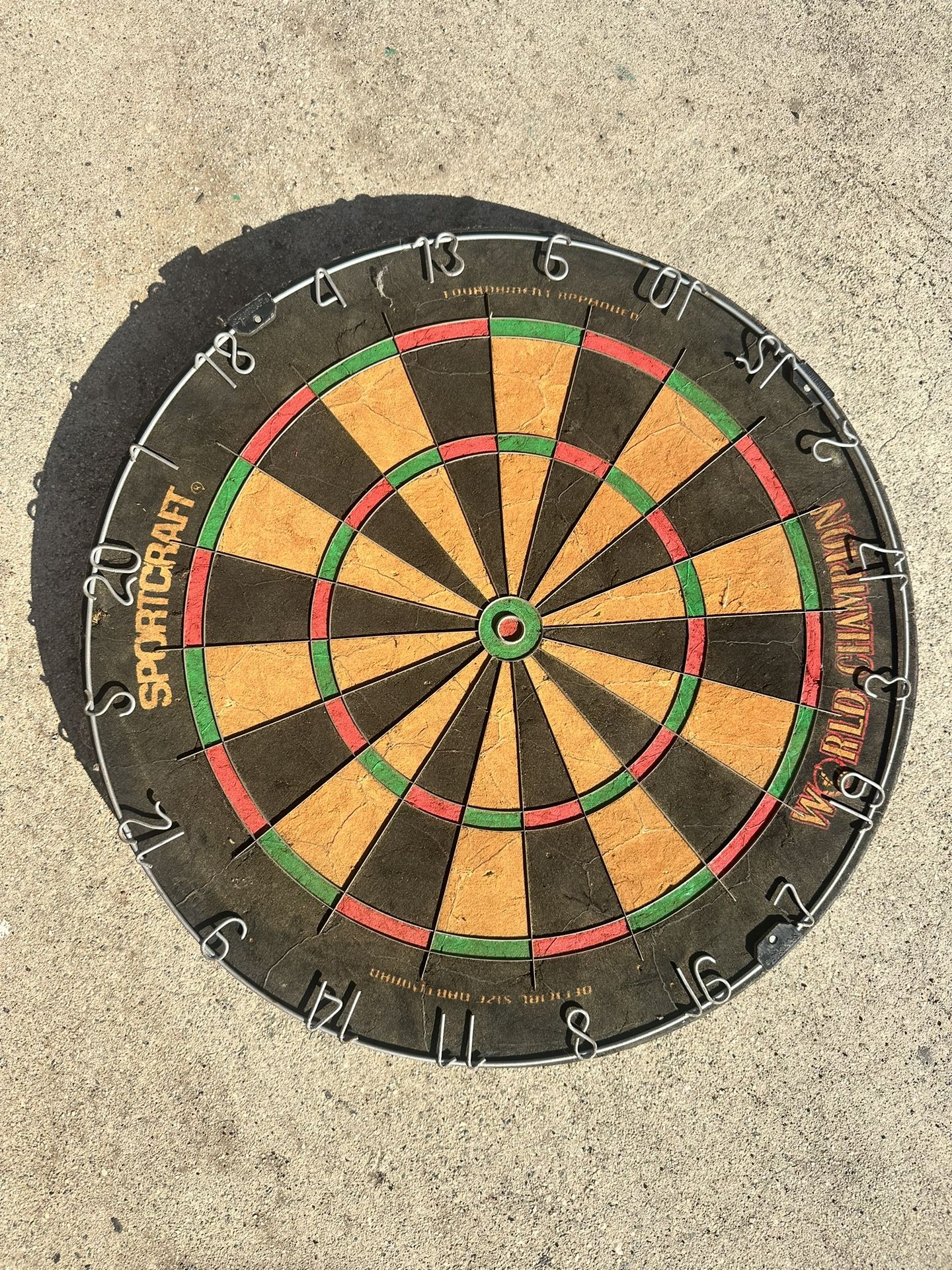 Sportcraft World Champion Dart Board With Darts