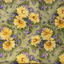 Designer Cotton Floral Fabric by Diana Leone - Vintage 