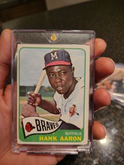 Hank Aaron Milwaukee 1965 Braves Vintage Baseball Card
