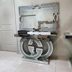 New GG Console Table + Mirror Set 
