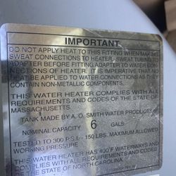 6 Gallon Heater