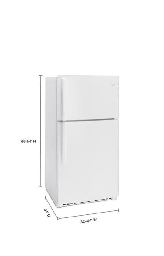 Whirlpool 20.5-cu ft Top-Freezer Refrigerator in great working condition.