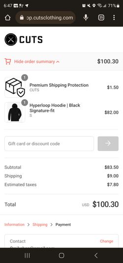 Cuts Classic Black Hoodie