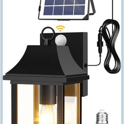 Brand New Single Solar Porch Light, Motion Sensor,3 Lighting Modes, Adjustable Solar Panel