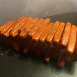 Red Coral Bead Bracelet 