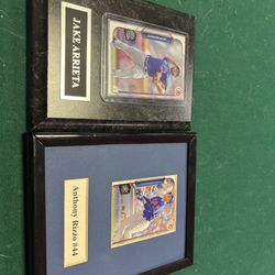Cubs Baseball Card Plaques
