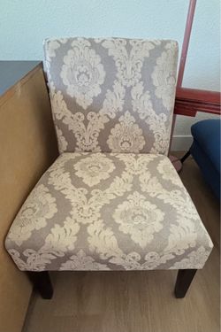 Taupe Upholstered Slipper Accent Chair