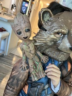 Baby Groot Shoulder Latex Costume Shoulder Sitter 