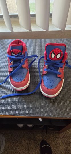 Spiderman nike air jordans kids size 9.5