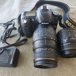 Nikon D50 Camera w/ 2 lenses, battery, charger. 