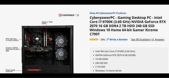 CyberpowerPC Gamer Xtreme C790T Gaming Desktop