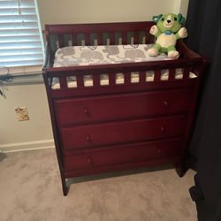 Crib And Changing Dresser 