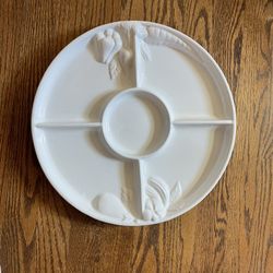 Appetizer/ Chip & Dip Plate. 14” Wide