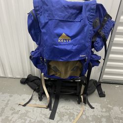 Vintage Blue Kelty Trekker External Frame Backpack for Hiking Travel - Size 3