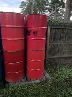 55 Gallon solid metal oil drum/Burn Barrel . 3-available