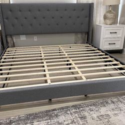 New King Size Platform Bed Frame 