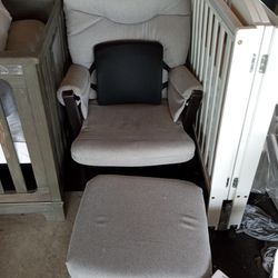 Baby Rocking Chair With Back Support And matching Stool