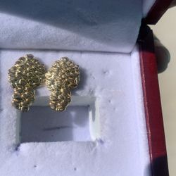 Gold Nugget Ear Rings