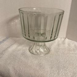 Vintage Glass Pedestal Bowl 