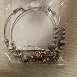 Silver Large Hoops