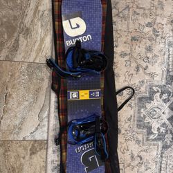 Burton Snowboard 138cm And Bag