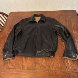 Vintage Roundtree & Yorke Reversible Lamb Leather Jacket Men’s Small Black/Brown