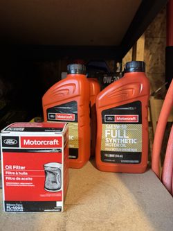 5W-50 Full Synthetic Ford Motorcraft Oil And FL-400S Filter