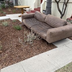 Free Leather Low Profile Modern Sofa 94”x41”
