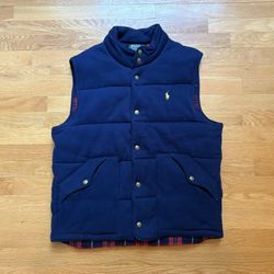 90s Navy Ralph Lauren Quilted Vest 