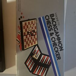 Magnetic Chess, Backgammon & Checkers Set