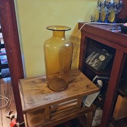 Vintage amber Glass 20" Tall